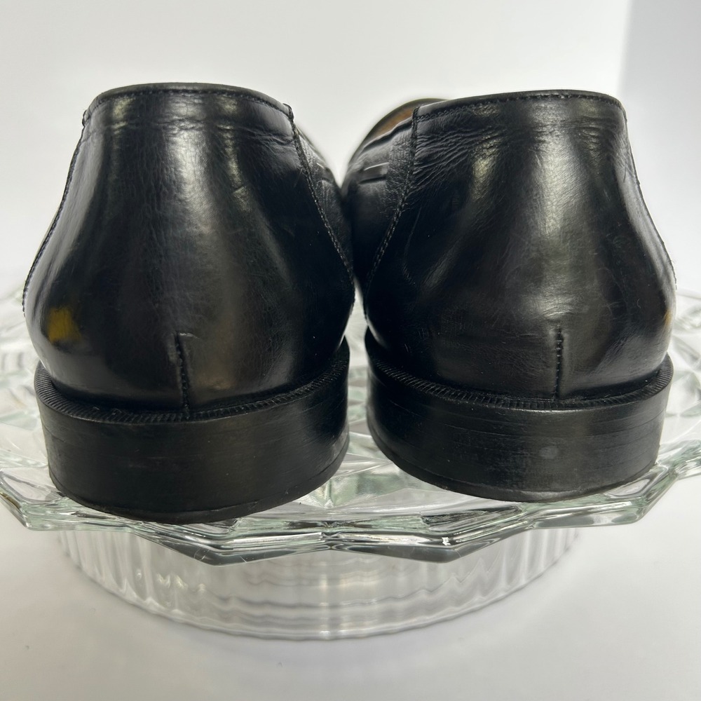 Johnston & Murphy Handcrafted Leather Tassel Loafers Black Made‎ in Italy 10.5M - Picture 7 of 7